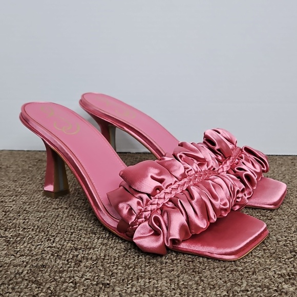 Sam Edelman Shoes - Sam Edelman Kady Carmine Rose Satin Heels Sz 8 Womens